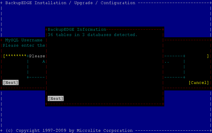 MySQL Tables Detected